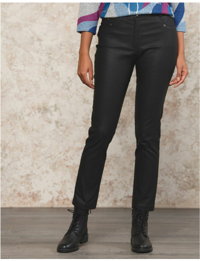 Pantalon enduit noir