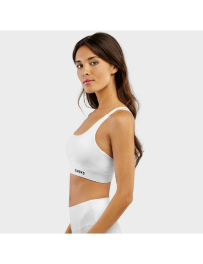 Brassière sport Fitness Femme Balance White Blanc