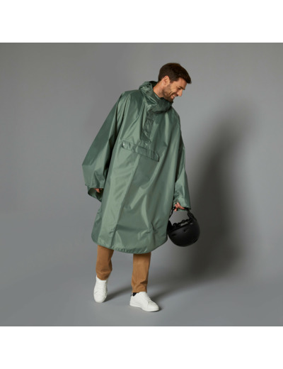 PONCHO PLUIE VELO VILLE 100 VERT