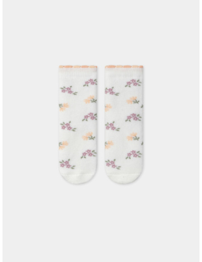 Chaussettes bouclette fleur