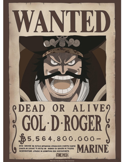 ABYSTYLE GBEye - ONE PIECE Poster Wanted Gol D. Roger (52x38cm)