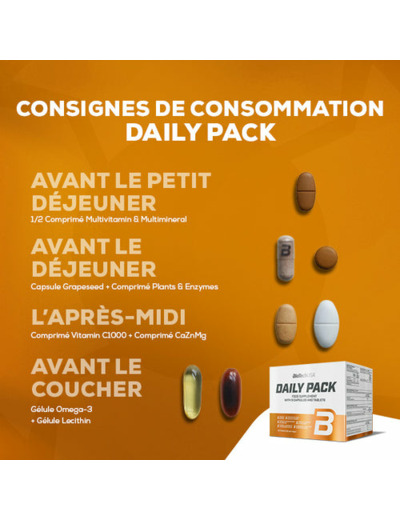 Pack de compléments alimentaires Daily Pack - 30 sachets