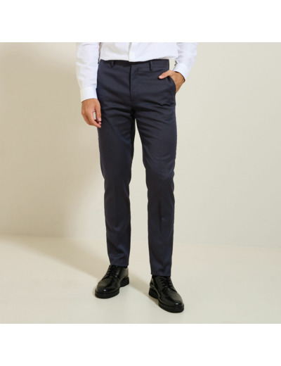 Pantalon de costume uni slim - Bleu foncé