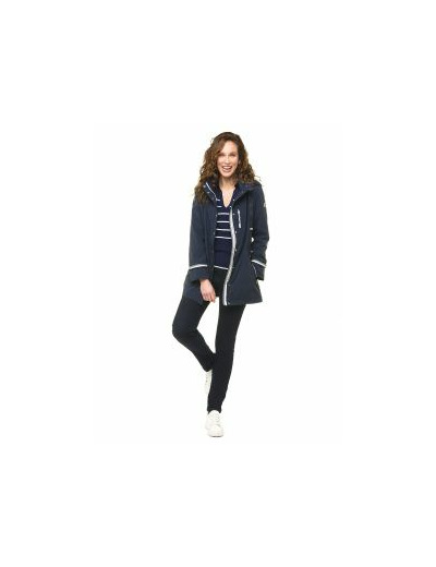 Parka longue bleu marine