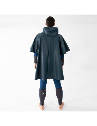 Poncho coupe-vent polaire de plongée sous-marine SCD bleu foncé