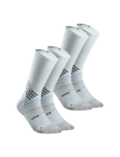 Chaussettes randonnée - Hike 900 High Bleu- lot de 2 paires