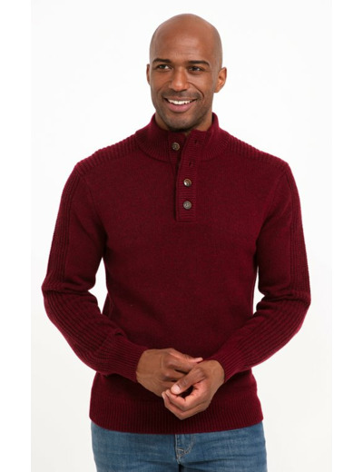 Pull Col Montant Boutonné