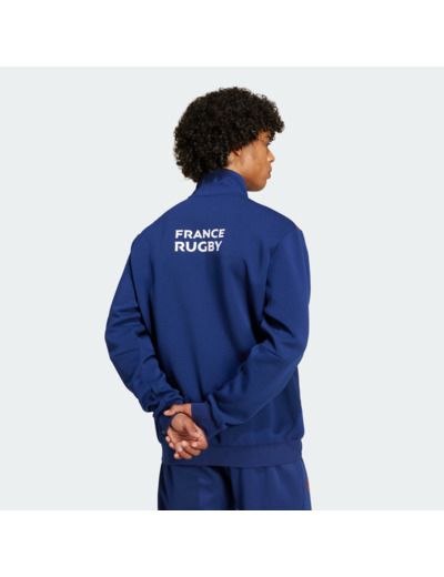 Veste de rugby xv de france adulte, veste supporter ffr blanc