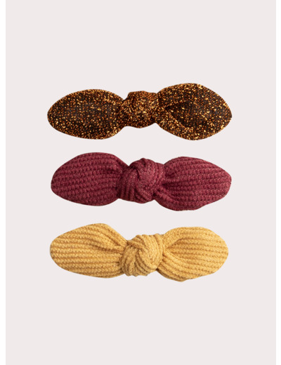 Lot de 3 barrettes nuds paillettés pour fille