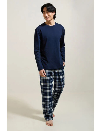 Ensemble de pyjama en flanelle - Bleu foncé