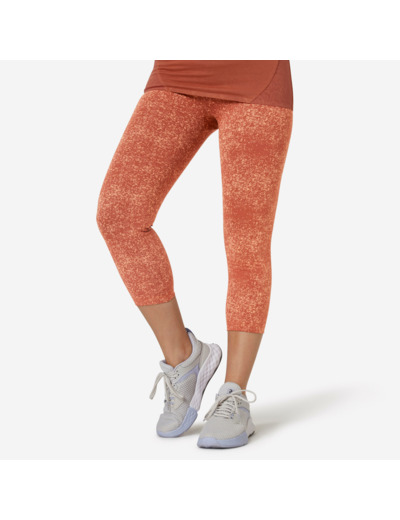 Legging fitness majorité coton 7/8 galbant terra cotta