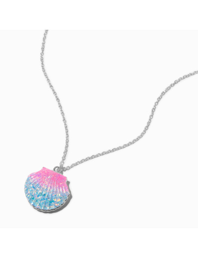 Collier à pendentif médaillon coquille de clam