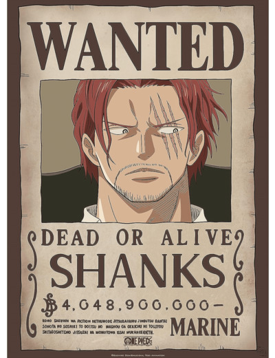 ABYSTYLE GBEye - ONE PIECE Poster Wanted Shanks (52x38cm)