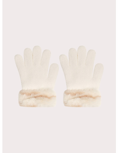 Gants beige pour fille