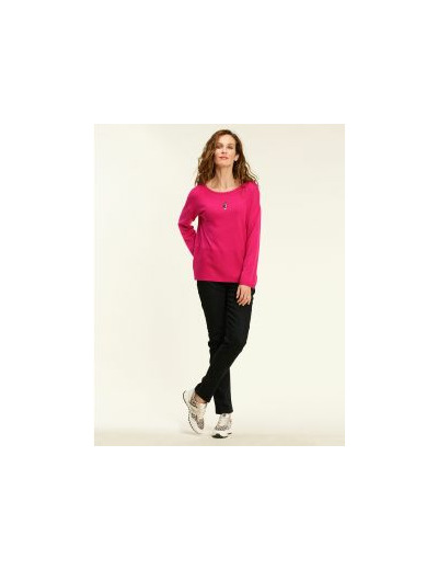 Pull tunique fuchsia