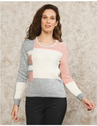 Pull fantaisie rose