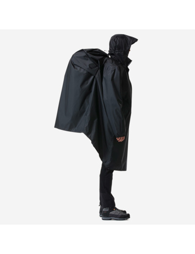 Poncho pluie de randonnée - MT500 - 60L - Noir