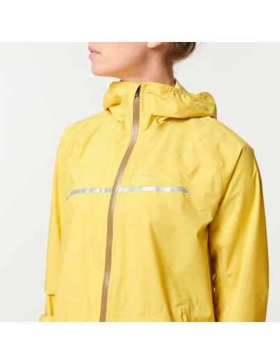 Veste imperméable de running & trail running Femme - KIPRUN Run 500 Rain Jaune