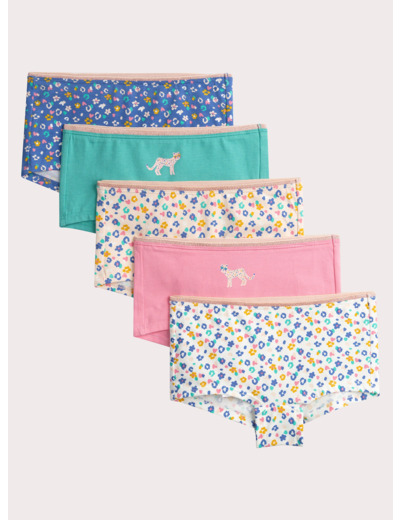 Lot de 5 shorty fantaisies pour fille