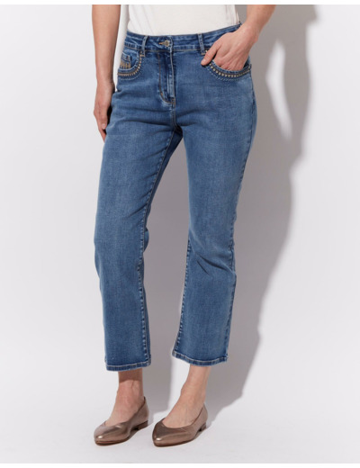 Jean cropped bootcut BLEU CLAIR Femme