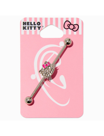 Barre industrielle 1,6 mm visage strass Hello Kitty®