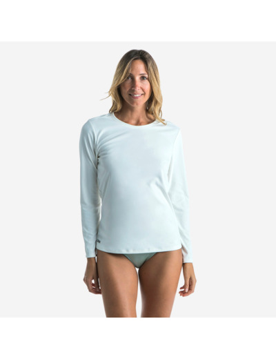 TEE SHIRT ANTI UV SURF MALOU MANCHES LONGUES FEMME GREIGE (SANS TEINTURE)