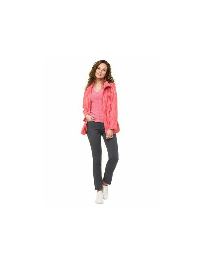 Parka courte rouge corail