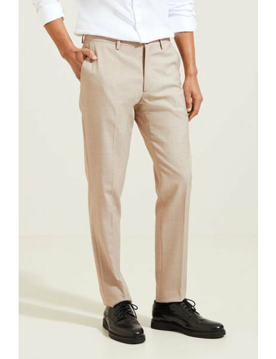 Pantalon de costume slim bi-ton - Beige