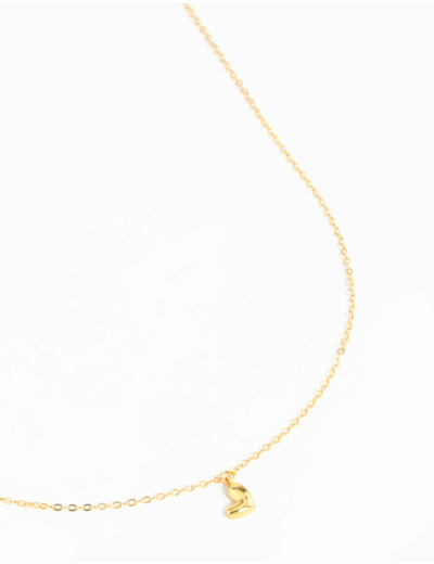 Gold Plated Sterling Silver Mini Heart Necklace