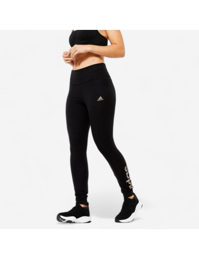 Legging de fitness en coton pour femme, noir