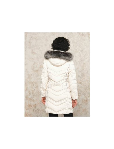 Parka longue écrue