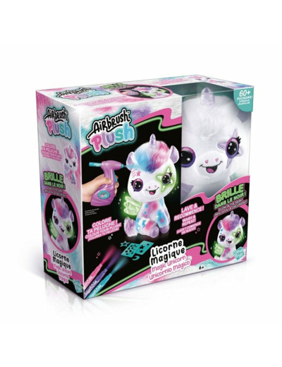 Airbrush ma peluche licorne phosphorescente