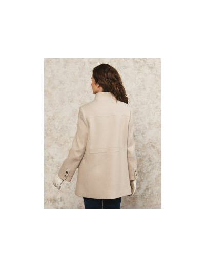 Manteau chic laine beige