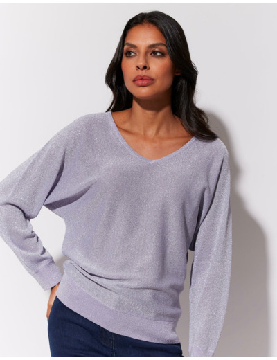 Pull fin uni LAVANDE Femme