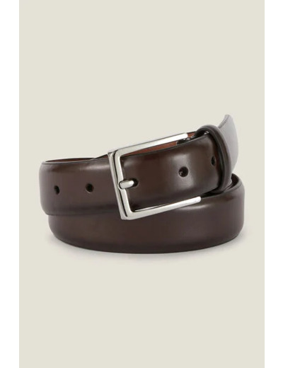 Ceinture en cuir avec boucle - Marron