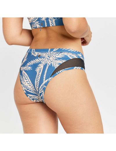 Bas de maillot de bain culotte Femme - Savana palmer bleu