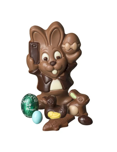 LAPIN BASILE EN CHOCOLAT AU LAIT GARNI 158G - TU