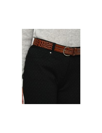 Pantalon 7/8e noir motifs