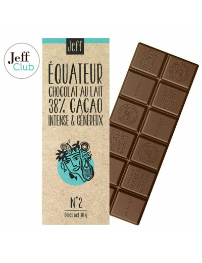 Tablette N°2 Chocolat au lait 38% Équateur