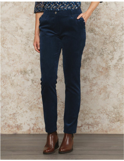 Pantalon velours bleu