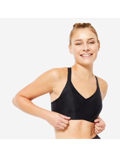 Brassière invisible avec coques maintien fort Femme - Noir