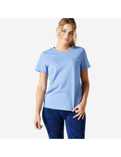 T-shirt Fitness Femme - 500 Essentials bleu indigo