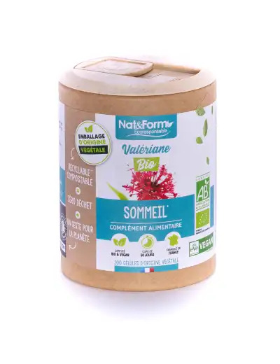 Nat&form Ecoresponsable Valeriane Bio 200 Gélules Végétales