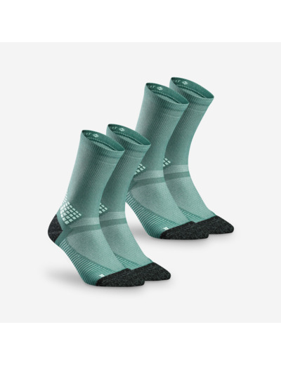 Chaussettes randonnée - Hike 500 High Turquoise x2 paires