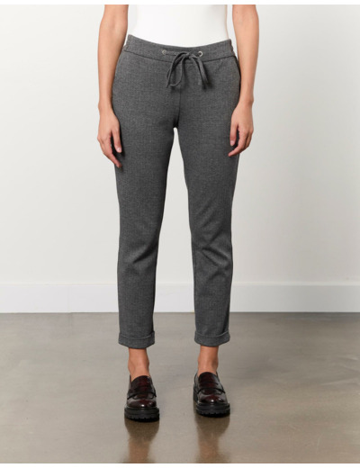 Pantalon 7/8 fuselé à chevrons ANTHRACITE Femme