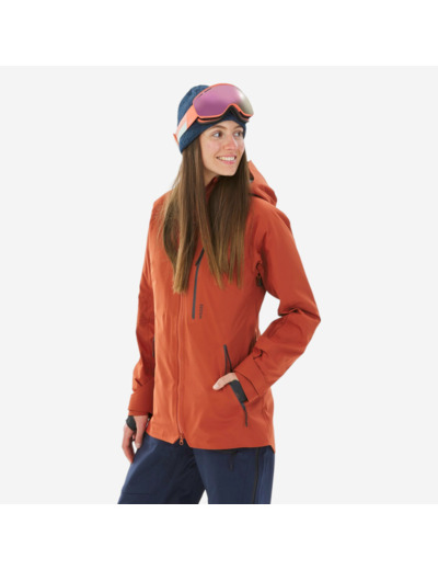 VESTE DE SKI FEMME FR 500 - TERRA COTTA