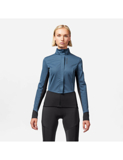 Veste vélo route hiver Racer femme Ardoise