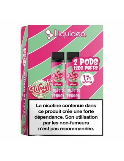 Pack de 2 Pods Wpuff 1800 Pod 2ml 1.7% Liquideo