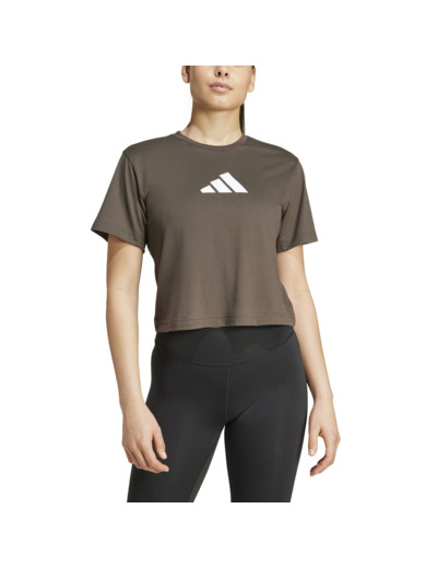 T-shirt imprimé logo Adidas femme - vert