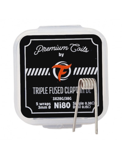 Pack de 10 coils Triple Fused Clapton DL NI 80 3*28G/38G Fumytech